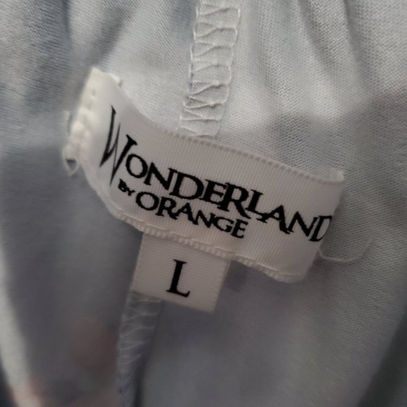 Wonderland by Orange Blue Cow Skull Off The Shoulder Dress, L - Picture 4 of 7